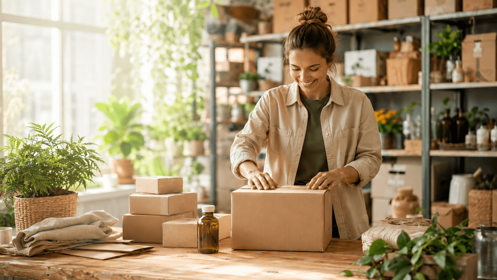Independent seller preparing a marketplace order